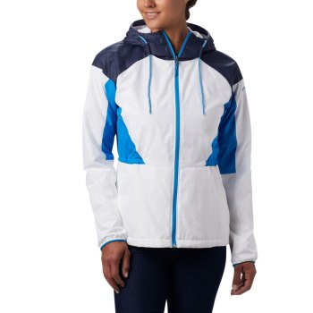 Columbia Ženske Jakne - Side Hill Lined Windbreaker Bijele Tamnoplave Plave | SPNB-19735